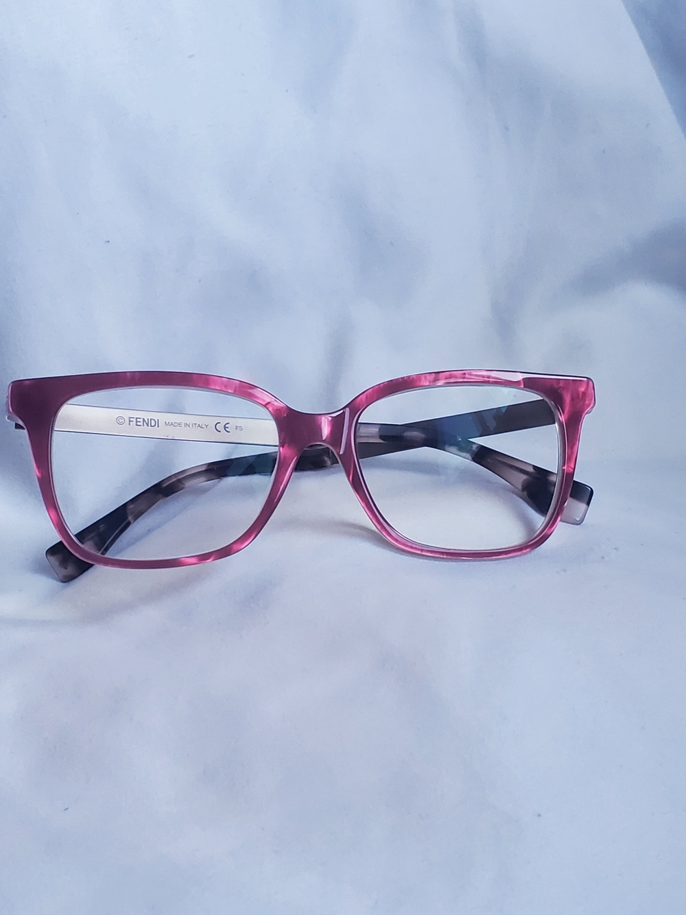 Fendi Women's Pink Square Optical Glasses